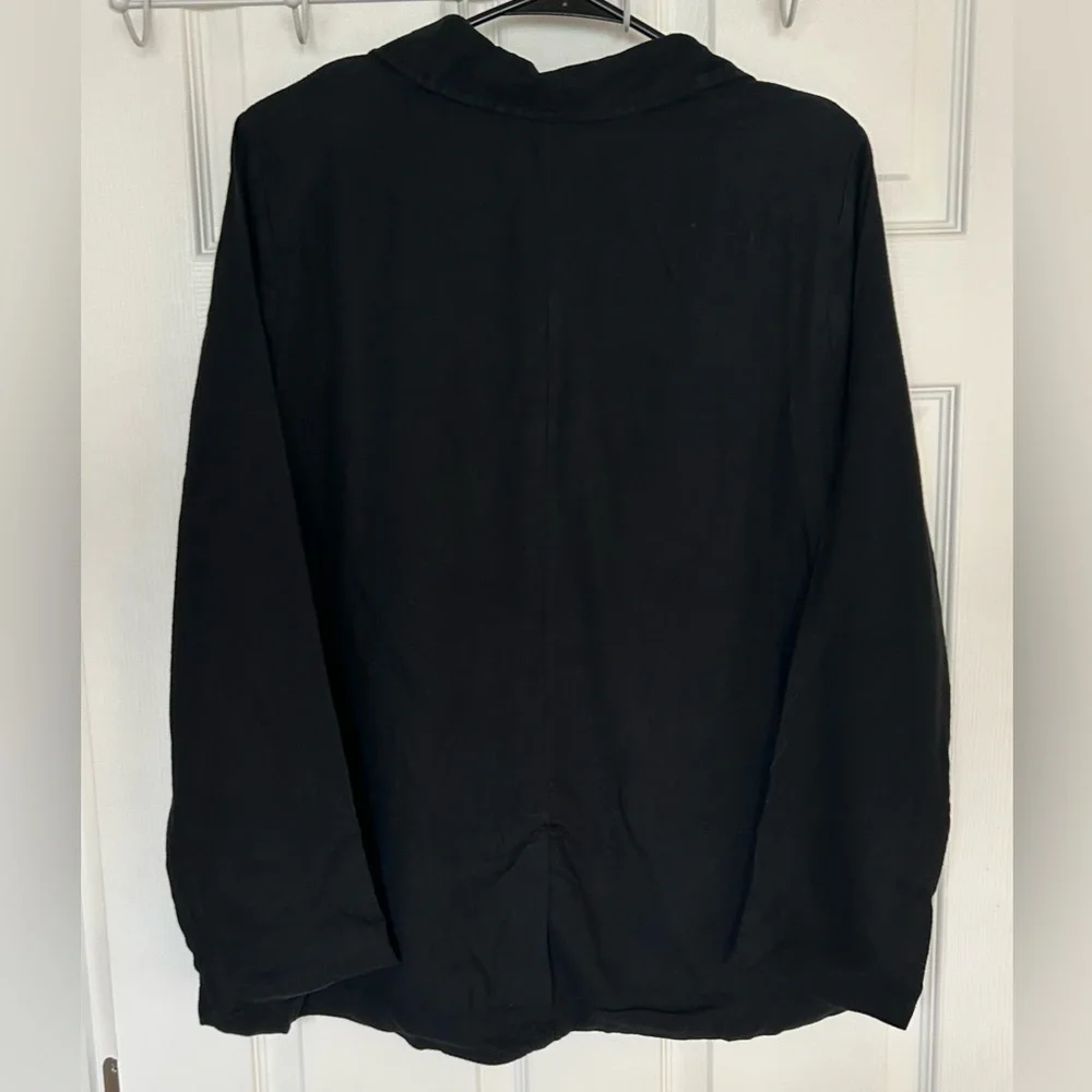 NWT Me by Jennie Garth Mullholland Linen & Viscose Blazer Black size Medium